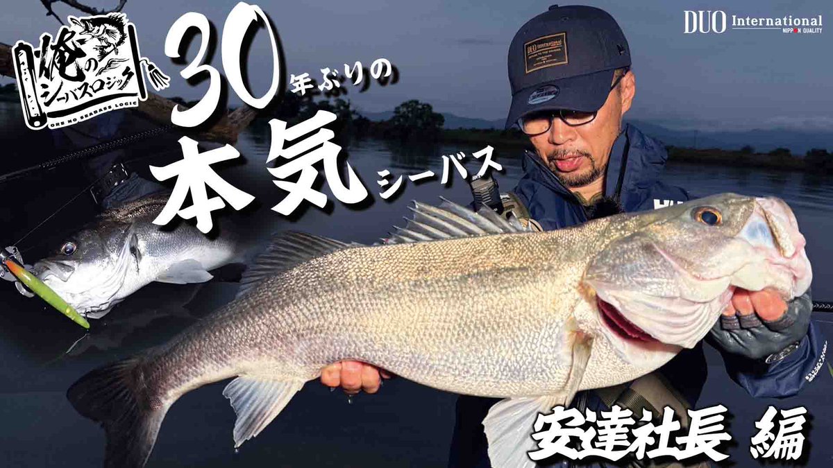 DUOJPN's tweet photo. 【俺のシーバスロジック】安達社長 30年ぶりの本気のシーバスゲーム

ルアーデザイナーでありDUO代表の安達政弘。

数々のルアーを手掛けてきた安達の原点…それがシーバスゲーム。

今はプレイヤーとして第一線を退いたものの、これまで培ってきた知見は健在。

今回はそんな安達が原点をたどる、約30年ぶりとなる本気（ガチ）のシーバスゲーム。

舞台は福井県・九頭竜川。

経験に裏打ちされた思考とルアーローテーション、その一投一投に注目です。

▼動画はこちら
https://t.co/r9f8e7Oak1

#俺のシーバスロジック #シーバス釣り #安達政弘 #DUOinternational