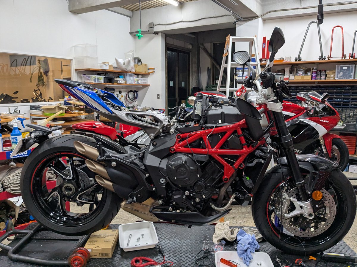 volto28's tweet photo. ブルターレ800RRアメリカ
納車整備+ETC取付です✨️ https://t.co/1K3ZnK1mkL