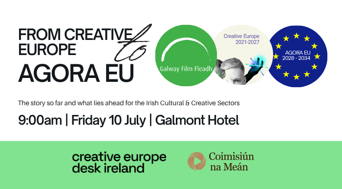 CEDIrelandMEDIA's tweet photo. Join us on Friday 10 July at 9am in the Veranda Lounge, Galmont Hotel for our discussion 'From Creative Europe to Agora EU: the story so far and what lies ahead for the cultural &amp; creative sectors' during @GalwayFilm Fleadh.

https://t.co/SYjcnC1i0u https://t.co/YKEwpulM1j
