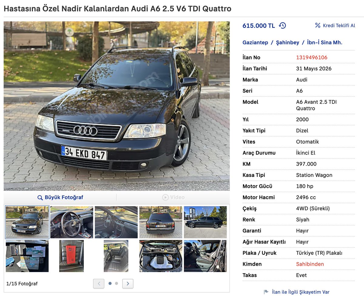 _ilanlariniz's tweet photo. İLANLARINIZ

🚗 2011 Opel Astra 1.3 CDTI Essentia
▫️ 176.500 km | 🏷️ 560.000 TL

🚗 2000 Audi A6 Avant 2.5 TDI Quattro
▫️ 397.000 km | 🏷️ 615.000 TL

🚗 2011 Renault Latitude 1.5 dCi Executive
▫️ 208.000 km | 🏷️ 735.000 TL

ℹ️ Siz de ilanınızın paylaşılmasını istiyorsanız bu hesabı takip edip DM'den mesaj olarak gönderebilirsiniz