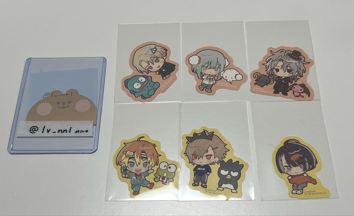 lv_nnl's tweet photo. 【交換】エイトリ ぺたコレ サンリオ ステッカー

譲￤☆潮、☆潜、☆あく太、宗氏、幾成、來人、
求￤練牙、七基、季肋、太緒
☆→条件いい方優先
☆以外の方定価＋送料、PayPayにて譲渡も可能です

郵送でのお取引
検索からでもお気軽にお声掛けください🙇🏻‍♀️ https://t.co/U131B0Uxhq