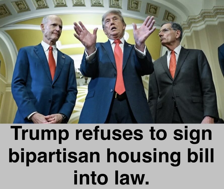 bluhue123's tweet photo. Housing Affordability Bill 

Trump doesn't care about average Americans. 

Do you AGREE? Yes 👍 No 👎 https://t.co/7uolUKQyNV