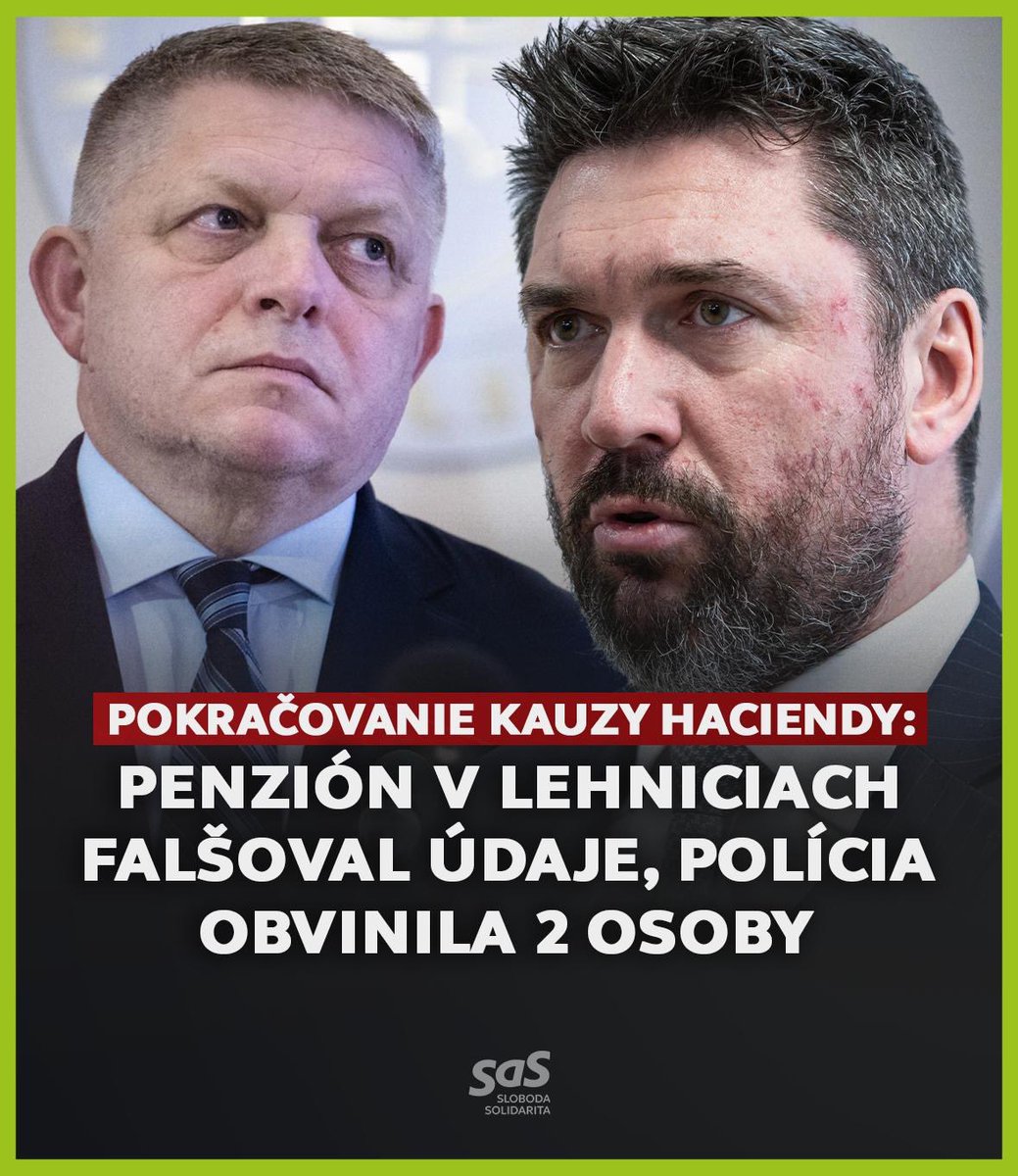 M_Holeckova's tweet photo. Polícia obvinila v kauze haciendy 2 osoby. Napríklad aj dcéru funkcionárky PPA, ktorá dostala na svoj “penzión” 150 000€. 

Pred pár mesiacmi som spolu s Alojzom Hlinom odhalila, že “penzión” v Lehniciach falšoval údaje a v oficiálnych dokumentoch vykázal taký počet ubytovaní, že by rok musel mať 481 dní. 

Firma Verkad tvrdí, že mali za rok 2 888 prenocovaní. Problém však je, že ich vie ročne poskytnúť iba 2 190. Aby teda čísla sedeli, tak by jeden rok musel mať 481 dní. Firma Verkad ďalej tvrdí, že hoci mala v penzióne 2 888 prenocovaní, jej tržby boli iba 8 019 €, čo vychádza na 2,8 € za prenocovanie. 

Že vám to nesedí? No zjavne to nesedí ani polícii, ktorá v kauze tohto penziónu obvinila 2 osoby, vrátane pani Onderišinovej, ktorá je dcérou funkcionárky PPA, ktorá v čase prideľovania dotácií na penzióny pôsobila na sekcii rozhodujúcej o tom, kto dotáciu dostane a kto nie. Informáciu o obvinení potvrdila Nadácia Zastavme korupciu, ktorá v tejto veci podala podnet na príslušné úrady.