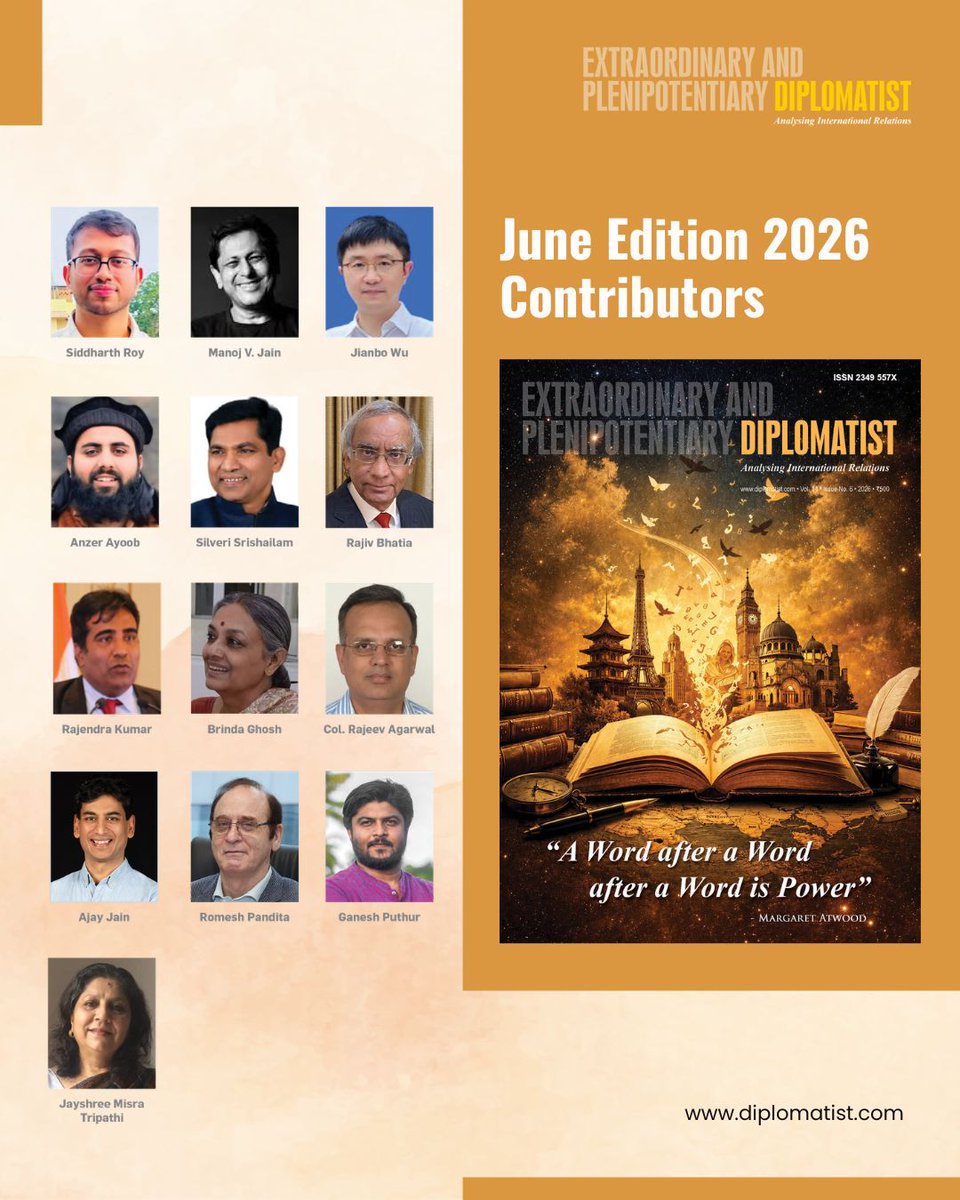 The_Diplomatist's tweet photo. June edition of 'The Diplomatist has been released at 'A Literary Evening 2026', organized by @AustriainIndia in association with 'Diplomatist'.

We thank all diplomats, journalists, authors, guests, who have enriched the event with their presence
@SinisaPavic @hamidullah_riaz https://t.co/SdjphZJ9dE