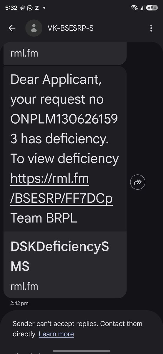 Akakeel89's tweet photo. @bsesdelhi My application numbers are mentioned, you can trace all details from there, take the reference. Its related to your Palam Division. I got atlases 15+ of these messages with in 10 mins. And link doesn't work BTW. https://t.co/RhnkoubLAZ