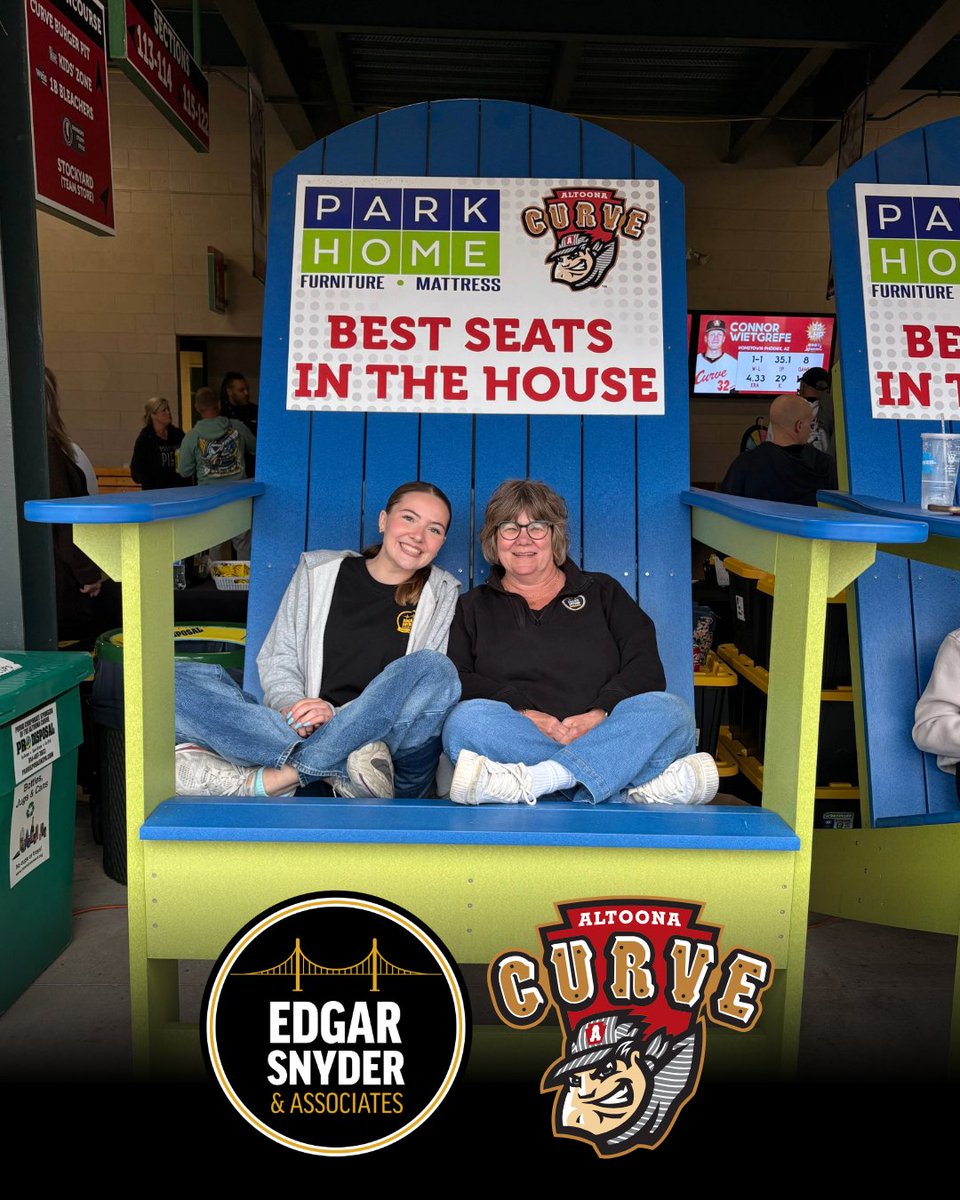 edgarsnyder's tweet photo. We LITERALLY had the best seats in the house last time we were here and we're excited to catch another @AltoonaCurve Game! 🤩 https://t.co/pHK982LQ7t