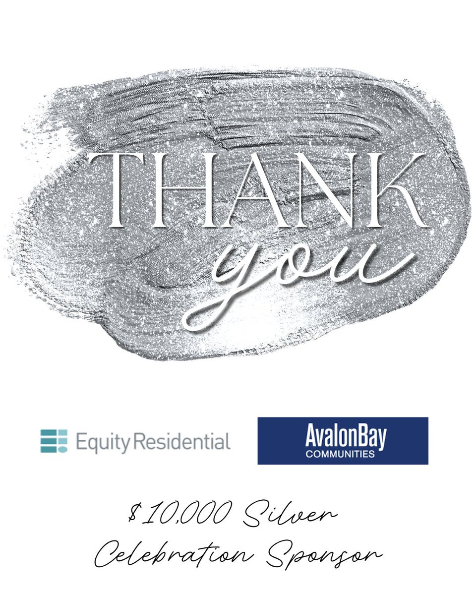 chris_haven's tweet photo. Thank you to Equity/AvalonBay for joining us as a Silver Celebration Sponsor of Christopher’s Haven’s 25th Anniversary Celebration! 💛

Your support helps provide a home away from home for families traveling to Boston for childhood cancer treatment. https://t.co/0QhfWuP8Rs