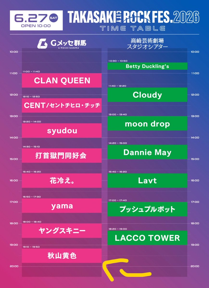 ILikeAkairo's tweet photo. TAKASAKI CITY ROCK FES.2026

明日^o^

台風はようわからん感じですが、安全を第一に考えていただきますようお願いします^o^無限にライブやってますカラ！

お気をつけください˚✧₊⁎❝᷀ົཽ≀ˍ̮ ❝᷀ົཽ⁎⁺˳✧༚

物販17:00〜20:00(予定)
📍Gメッセ群馬
　会場内グッズ販売エリア

#タカサキロック https://t.co/OF0lcF1QSt