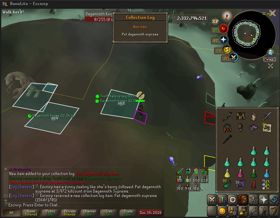 escnirp's tweet photo. Pet #46 Pet dagannoth supreme https://t.co/UyrCXN1kVT