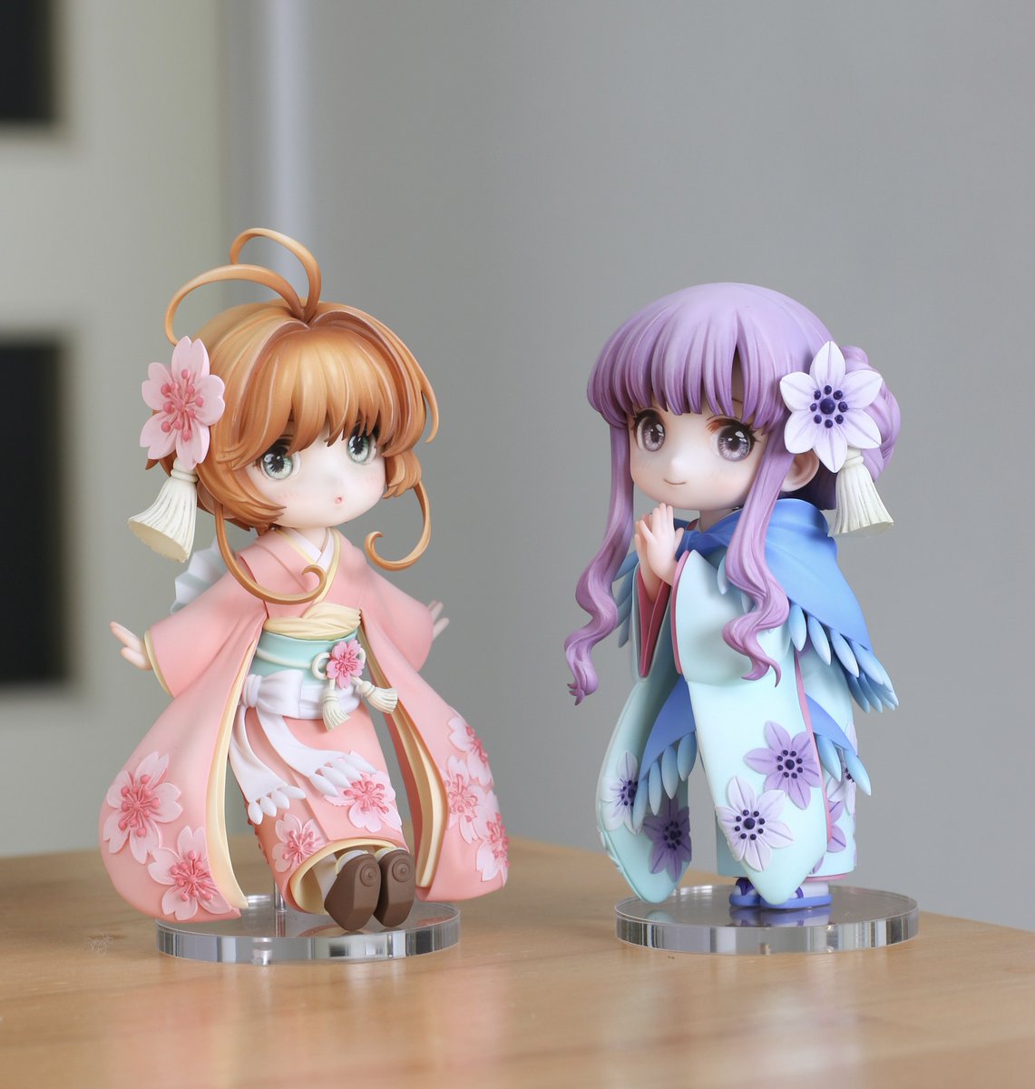 wf2026 ワンダースミス ちび和服さくら＆ちび和服知世 ガレージキット 製作代行ご依頼品 】 「ちび和服さくら」＆「ちび和服知世」 ガレージ