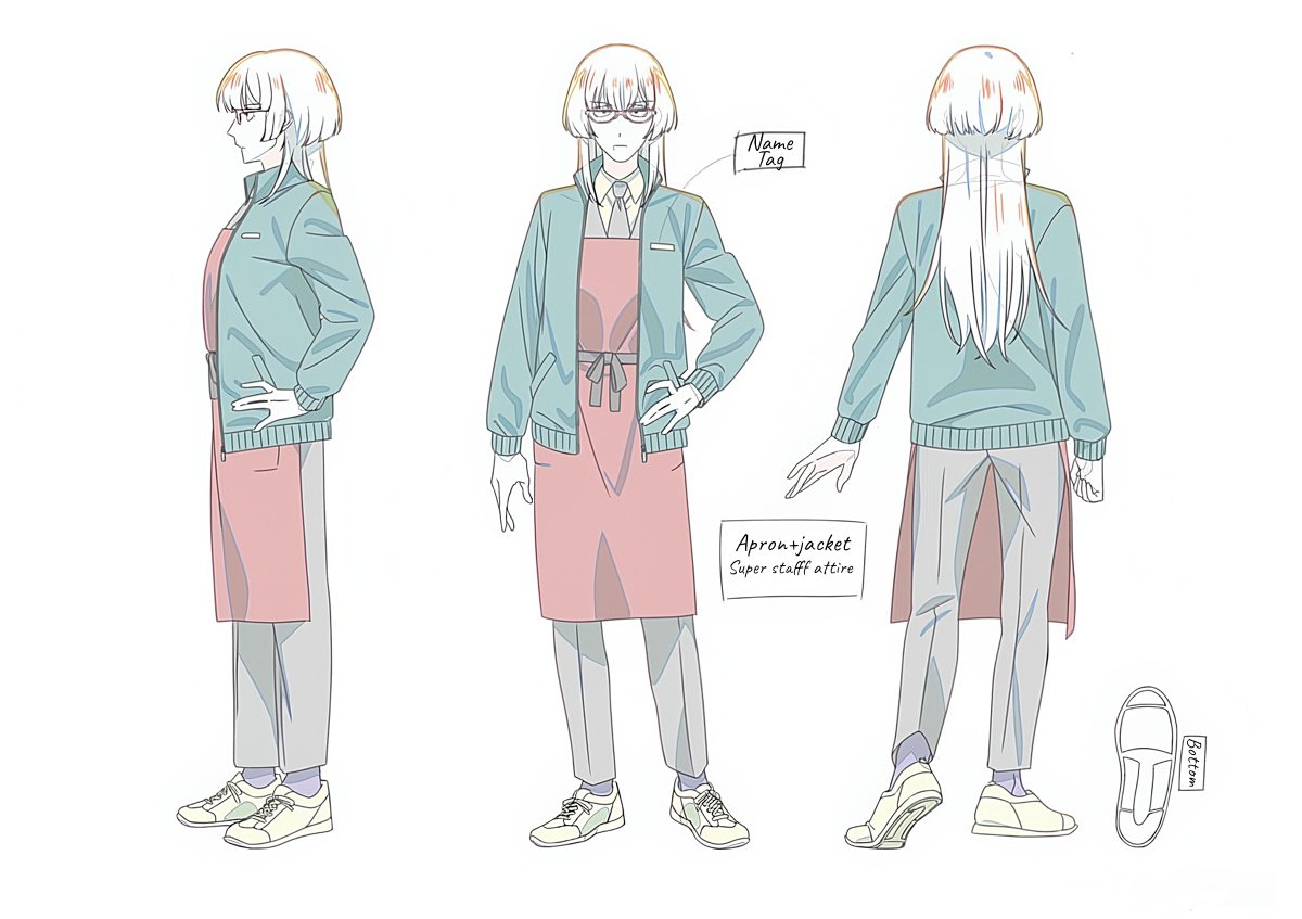 behindthesuper's tweet photo. #SUPERCharacters
GOTO aka ‘Iron Superwoman’ 🦸🏻‍♀️

✬ Eye color: brown 👁️
✬ You'll never see her without glasses 👓
✬ Mole: under mouth's right side ⚫️
✬ Head: slightly large🧑🏼‍🦲 

Age: 40
Came back from HQ 8 years ago to be manager again.
Drives a car, vapes &amp; reads shojo manga. https://t.co/eMahh6ZtEW