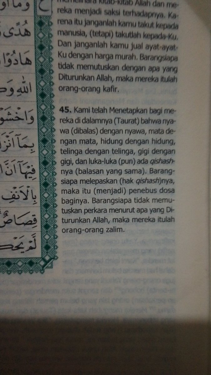 sasbbl's tweet photo. @fluoxetan Waktu kmrn ngaji, liat arti dari surat Al-maidah:45 langsung keinget kasus sadis ini. Naudzubillah😢 https://t.co/rWNI02bpDU