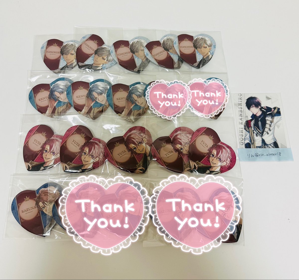 rin_winter18's tweet photo. 【交換】B-PROJECT Bプロ SperanzA NARESOME SYNDICATE チェキ 特典ブロマイド  クリカ ハート缶バッジ 箔押し
譲)北門、愛染、阿修、増長
求)金城

サインはサイン同士の交換希望
都内手渡し、郵送可能
DM解放しておりますのでお気軽にお声掛けください https://t.co/dna2bFfx2V