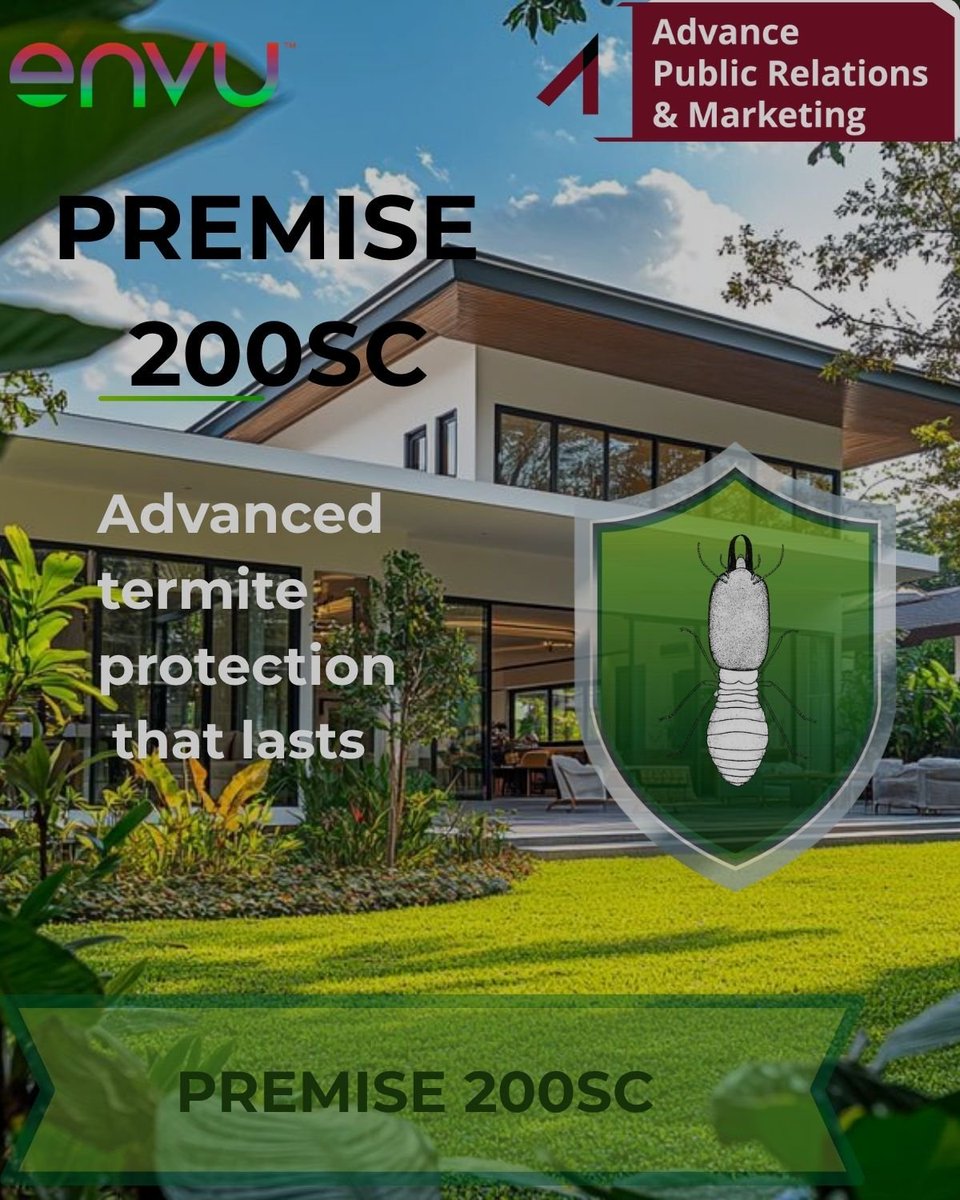 NishavanHoek's tweet photo. Don't let termites threaten your investment  
Protect your property with Premise 200SC 
#Premise #Envu #Termitecontrol https://t.co/j1D7gHNYze
