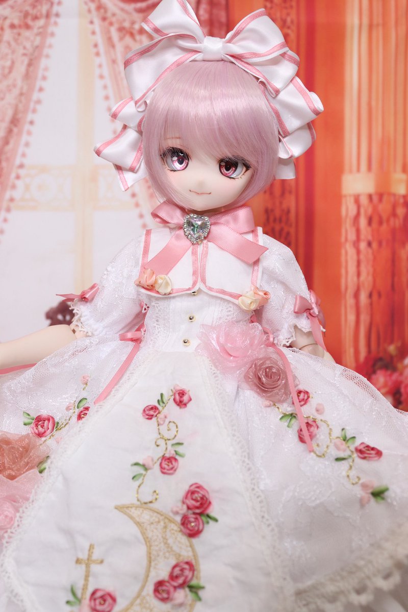 あのめ洋裁店×姫りんご】MDDサイズ推奨 ピンク魔女ドレス＆9インチ