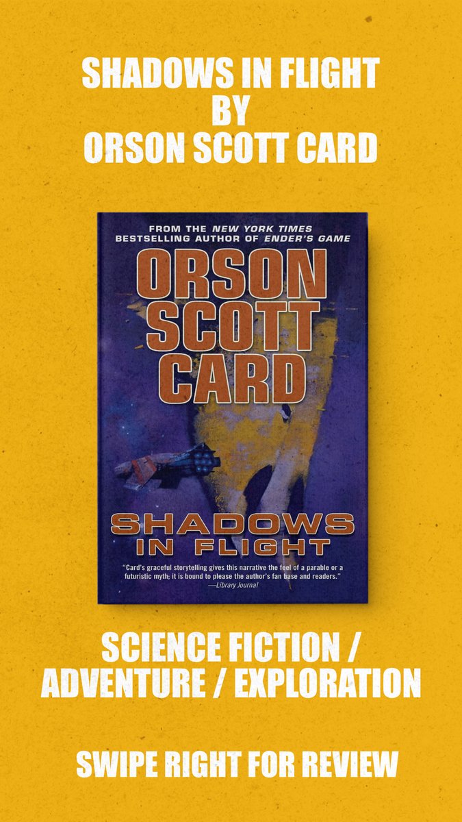 WorldBookClubCo's tweet photo. My book discussion of Shadow in Flight by @orsonscottcard, published by @torbooks
Novel: https://t.co/jiabA4ddT1 @AbeBooks
Audiobook: https://t.co/HjeZvY4UCz
@audible_com
#ShadowInFlight #OrsonScottCard #Novel #ScienceFiction #SpaceOpera #SciFiNovella #GeneticEngineering #FYP https://t.co/gHjP8cIY2u