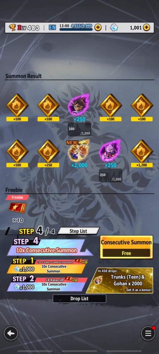 Marquis_Driver's tweet photo. NOT ONLY DID I GET MY SECOND LEDEND UNIT BUT I ALSO GOT AN ANIMATIONS I HAVE NEVER SEEN BEFORE IN MY LIFE!
BEST EARLY BIRTHDAY GIFT EVER!!
#DBLegends
#レジェンズ
#DBL
#Lucky
#DragonBallLegends
#Gohan
#Goku
#FutureGohan
#FutureTrunks https://t.co/fGq9Je7laV