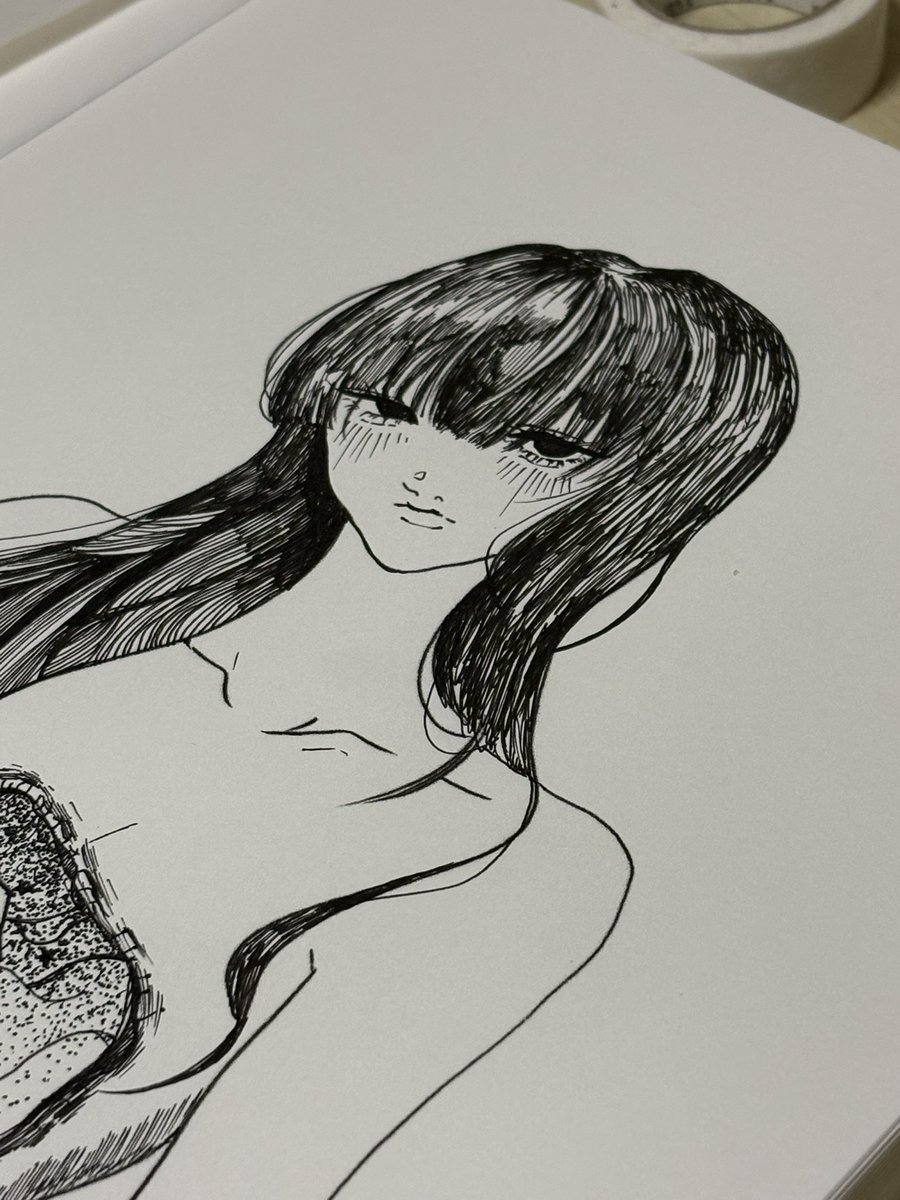 ether___001's tweet photo. 爆美女を描いてる https://t.co/2jO6CLm8cg