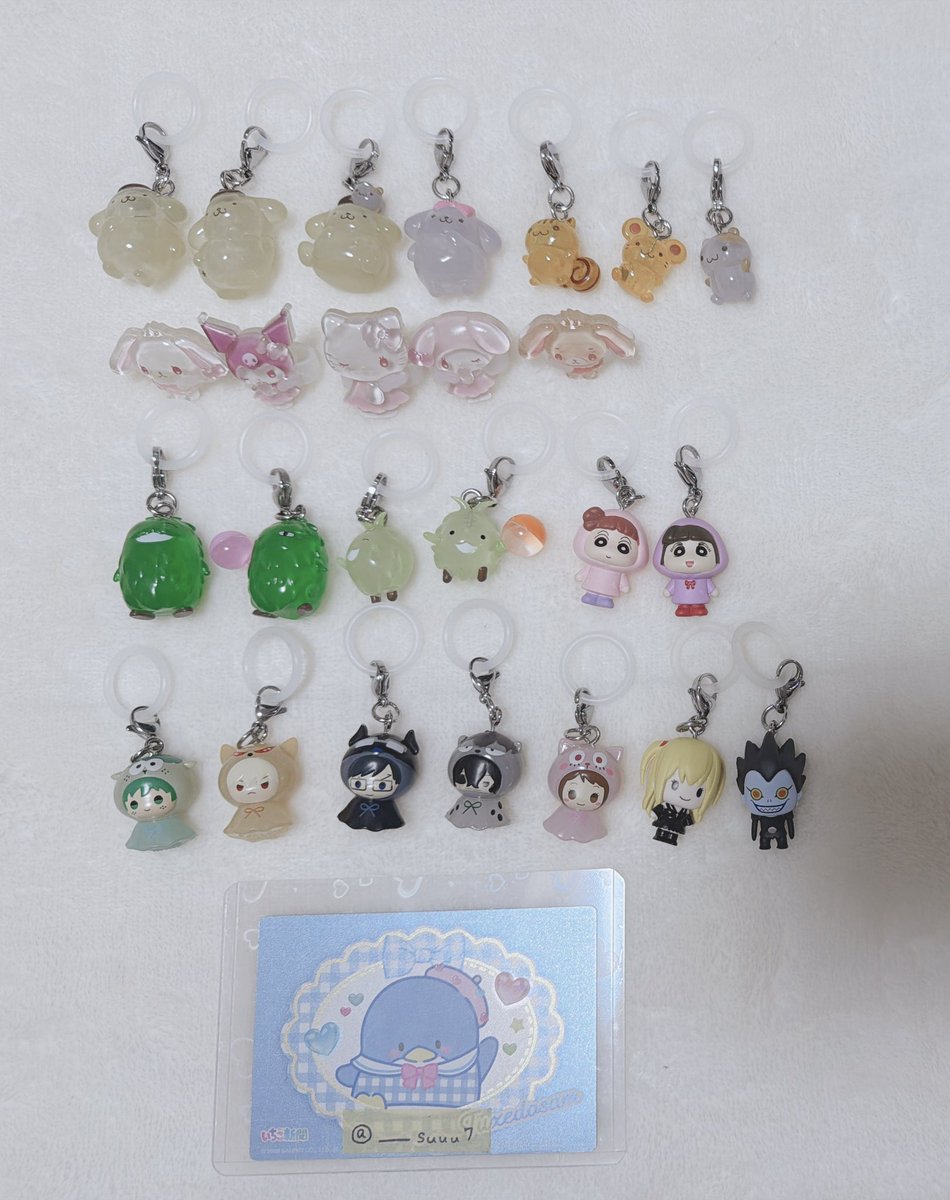 _____suuu7's tweet photo. 【譲渡】
ガチャガチャ めじるしアクセサリー
ミニチュアチャーム

譲 : 画像のもの

求 : 定価＋送料
       めじるし タキシードサム

ALT必読
全て開封済みのためご理解頂ける方のみ
検索からでもお気軽にお声掛けください🍒ྀི https://t.co/MPVjh8k83F