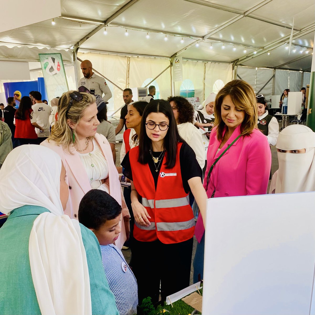 irlembjordan's tweet photo. A massive thank you to the amazing students at Al Hussein Technical University! Volunteers play a central role in the Exhibition’s success.
@HTUjo #JoYS https://t.co/43VQmQUs2t