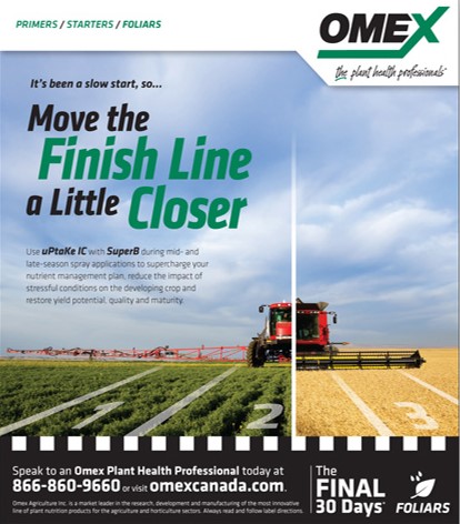 omexag's tweet photo. Was lucky seeding early and the crops are little more advanced than most of the rest of Western Canada? Talk to your local #AgRetailer or DM your #OmexRep and explore what can be done to get the crop to the finish line sooner. #OmexCanada #Spray26 #WestCdnAg #uPtakeIC #SuperB https://t.co/2xO21w6ZaV
