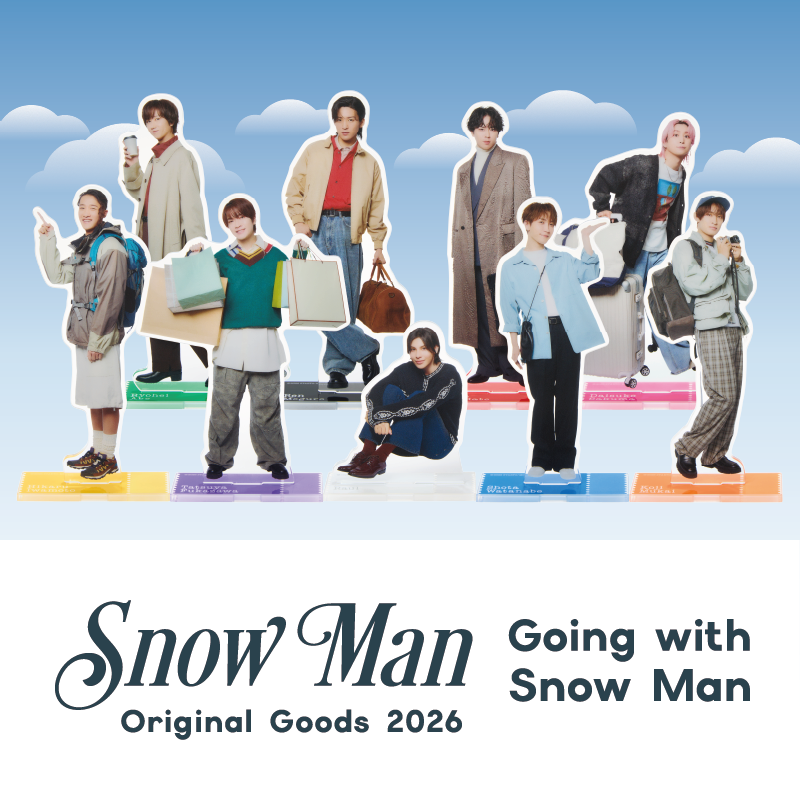 MerchCompany_jp's tweet photo. 【新商品情報】
★Snow Man
Snow Man Original Goods 2026〜Going with Snow Man〜

ファミクラストア(店舗・オンライン)では、7/9(木)より販売を開始いたします。