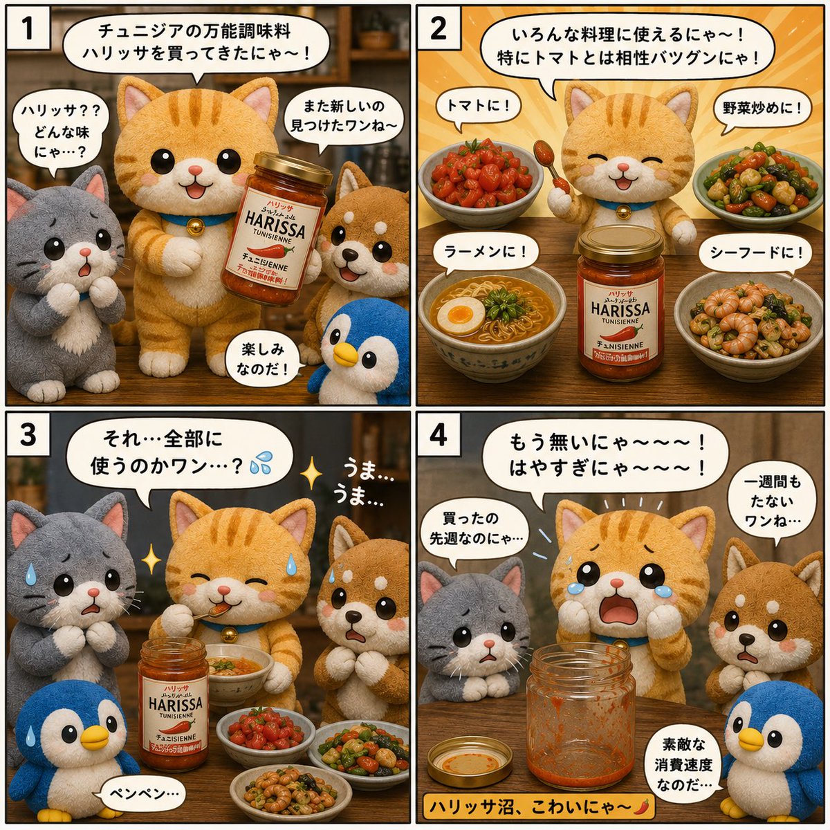 Ninja21th's tweet photo. ハリッサをかけます😊 https://t.co/GBKDFVwoWZ