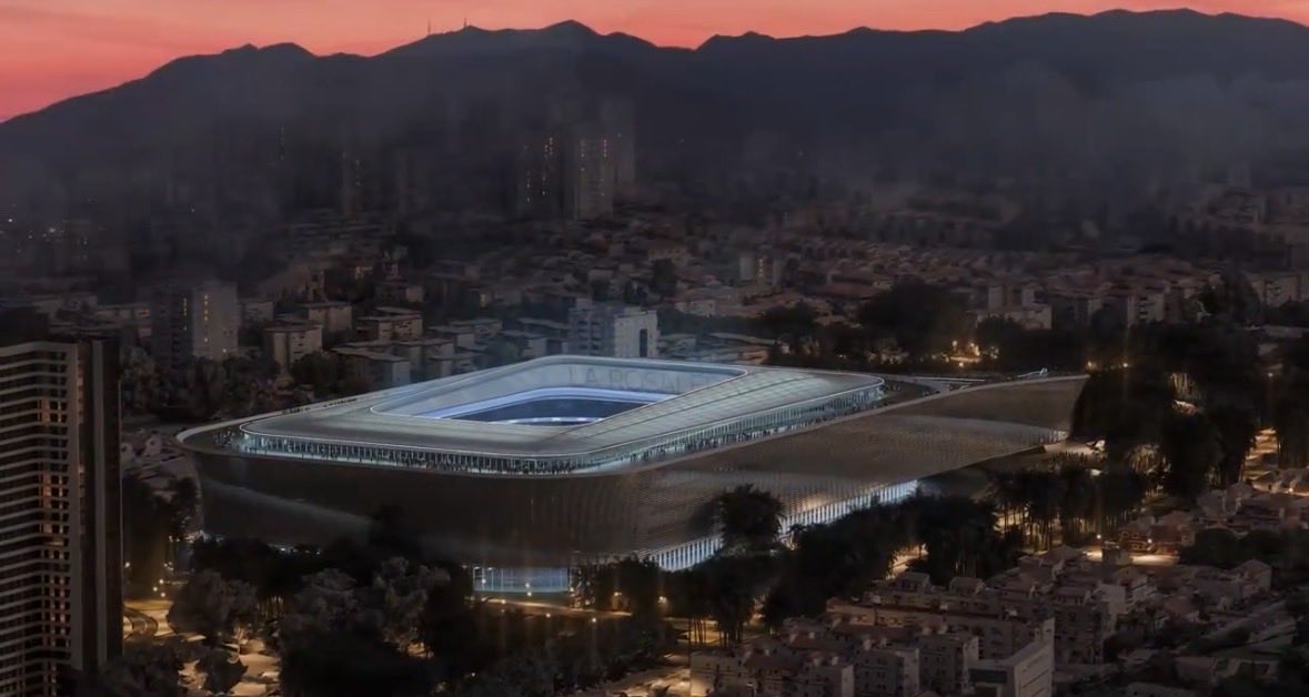 GradaBpro's tweet photo. Tenían un proyecto para ser sede del Mundial 2030 y construir un nuevo estadio en la ubicación del actual.

Lo tiraron por la borda y ahora, tras conseguir el ascenso a Primera, le entra la prisa al Ayuntamiento de Málaga para construir un nuevo estadio en la zona de la Universidad que no estará listo hasta 2032 como pronto.

El presupuesto será de 414 millones de euros.