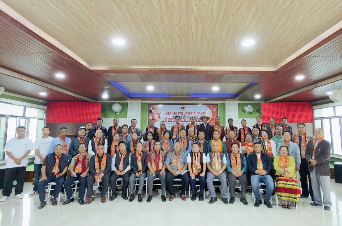 delsonnotlia's tweet photo. I had the privilege of attending the BJP Siaha District Workers’ Conference held at Siaha, organised by the BJP Siaha District. The conference witnessed the enthusiastic participation of Executive Committee Members from different parts of the district, along with our elected MDCs, Morcha presidents, office bearers, and dedicated karyakartas.

It was a wonderful opportunity to interact openly with our district leadership and grassroots workers, exchange ideas, review organisational activities, and discuss our future course of action. Such interactions strengthen our unity, inspire our workers, and reinforce our commitment to serving the people with dedication and sincerity.

During the programme, we also observed the Remembrance Fortnight of Dr. Shyama Prasad Mukherjee, paying tribute to his invaluable contribution to the nation and reaffirming our commitment to the ideals and vision for which he stood.

I sincerely thank the BJP Siaha District team for their warm hospitality and for successfully organising this meaningful and inspiring conference. Together, we remain committed to strengthening the organisation and working tirelessly for the progress and development of Mizoram and our nation.

@NitinNabin @blsanthosh @sambitswaraj @deveshkumarbjp @DrBeichhua @hrahmo_k @BJP4Mizoram @vabeihlathie @ThluakhoS @LVandir @ImnaGunner
