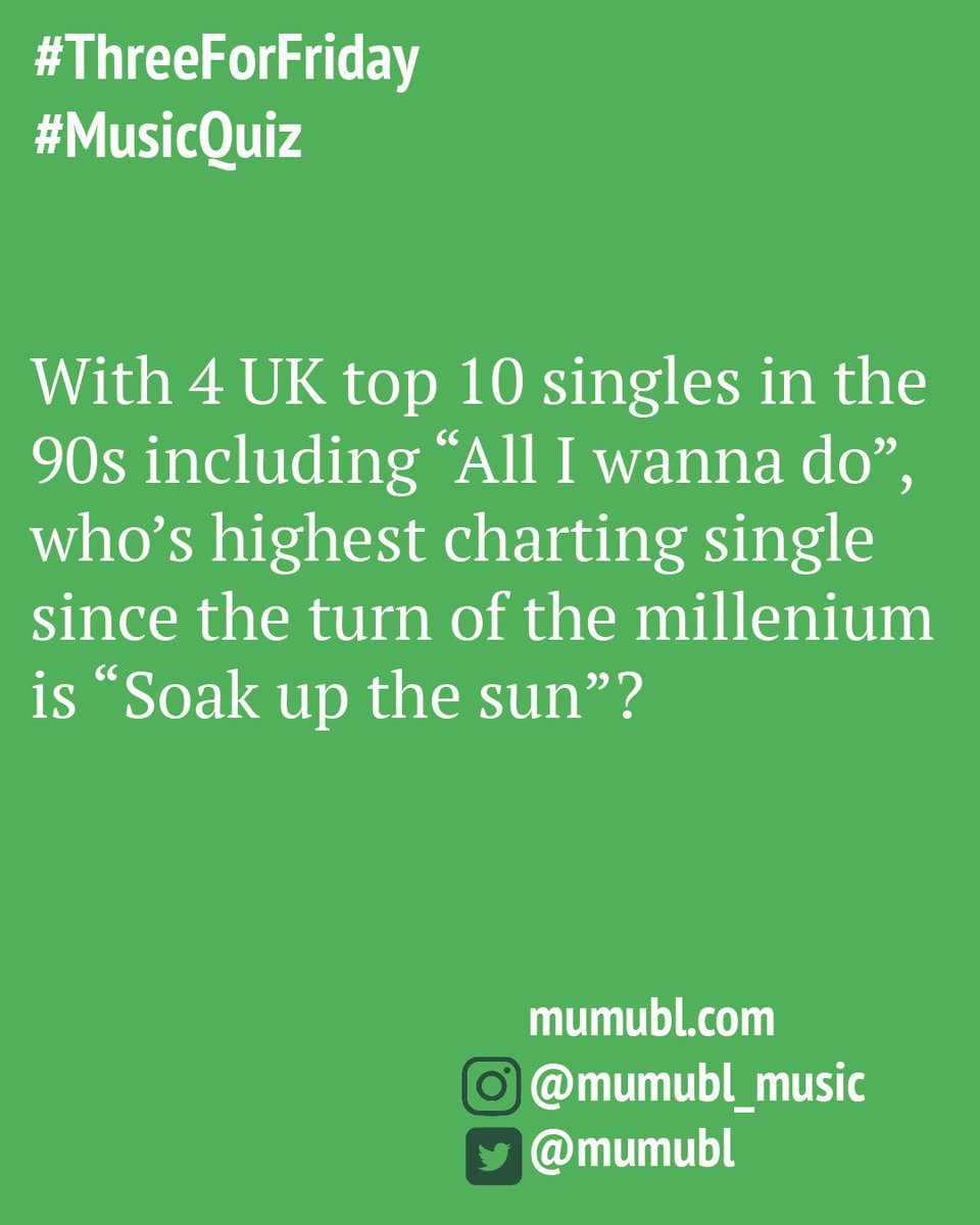 Mumubl's tweet photo. Because I'm in the UK the only topic on anyone's mind is being bloody hot so this week's #threeForFriday #music #quiz topic is exactly that - #feelingTheHeat

#musicquiz #trivia #musictrivia #questions #musicquestions #popmaster #musicfans #musicgame #musicchallenge https://t.co/bAQ7Z2yScp