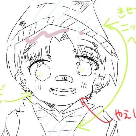 EBI54_3's tweet photo. 小学生の頃の絵を持ってきた。自害
目の形は捏造でも良き https://t.co/ByPjlYHGa4