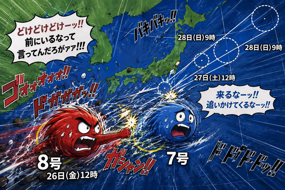 Vj_Shinya's tweet photo. 今回はW台風だね！」🌀🌀
って言ったら同僚が
「煽り運転か🚗🚗」
ってアンサーで笑った！！！！
#台風 #気をつけて #逃げて https://t.co/XTYFXV9tk8