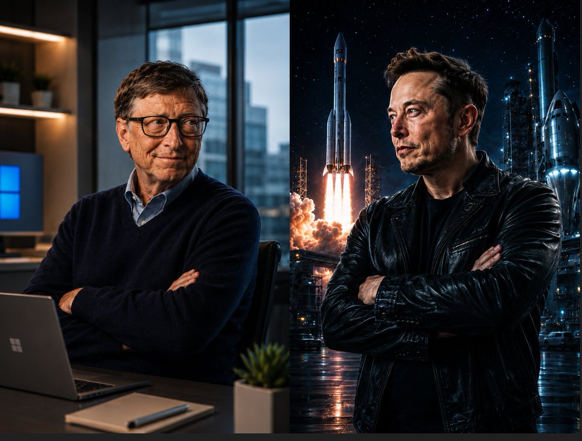 SharedPathToWin's tweet photo. 「The Difference Between Bill Gates (@BillGates) and Elon Musk (@elonmusk)」

Bill Gates built Windows and took over the world.
Elon unveiled the Cybertruck, broke a window, and left the world speechless.

One made billions from Windows.
The other turned a broken window into billions of views.
________________________________________

Bill Gates created a foundation, saying he wanted to “save humanity.”
Elon built rockets to Mars in case things don’t work out on Earth.

One wants to fix Earth and keep living on it.
The other built an interplanetary moving company just in case.
________________________________________

Bill Gates shorted Tesla.
Elon has been shorting Bill Gates personally ever since.

One shorted the stock.
The other shorted the man—and never closed the position.
________________________________________

Bill Gates fights ‘viruses’ by day.
Elon goes ‘viral’ by 3 a.m.

One funds vaccine development.
The other doses the entire internet with memes.
________________________________________

Bill Gates has a PR team managing his saintly image around the clock.
Elon keeps posting faster than any PR team could possibly clean up after him.

One has a team protecting his reputation.
The other posts first and gives his lawyers—and the SEC—a 3 a.m. emergency.
________________________________________

When Bill Gates has a problem, he creates an independent review committee.
When Elon has a problem, he posts a poll on X.

One waits for the report.
The other has already acts before the poll results are even in.
________________________________________

The media have spent decades branding Bill Gates as a good person.
Elon does his own negative PR for free.

One has a PR team managing his reputation.
The other manages the media’s night shift.
________________________________________

In one sentence:

One was branded as a saint but still can’t escape questions about Epstein.
The other looks like a troublemaker but is trying to create a backup copy of civilization on another planet.

One is backing up his version of the story.
The other is backing up civilization.