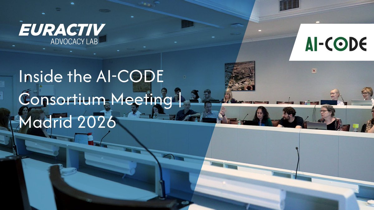 Euractiv's tweet photo. 🎥 What goes into steering a European AI research project?

Hear directly from AI-CODE Consortium members as they discuss progress, collaboration, trustworthy AI, and the road ahead.

👉 https://t.co/MCkQx1KoJ2

#AICODEPROJECT #TrustworthyAI  #HorizonEurope

[Advocacy Lab] https://t.co/u7e2vWHRhu