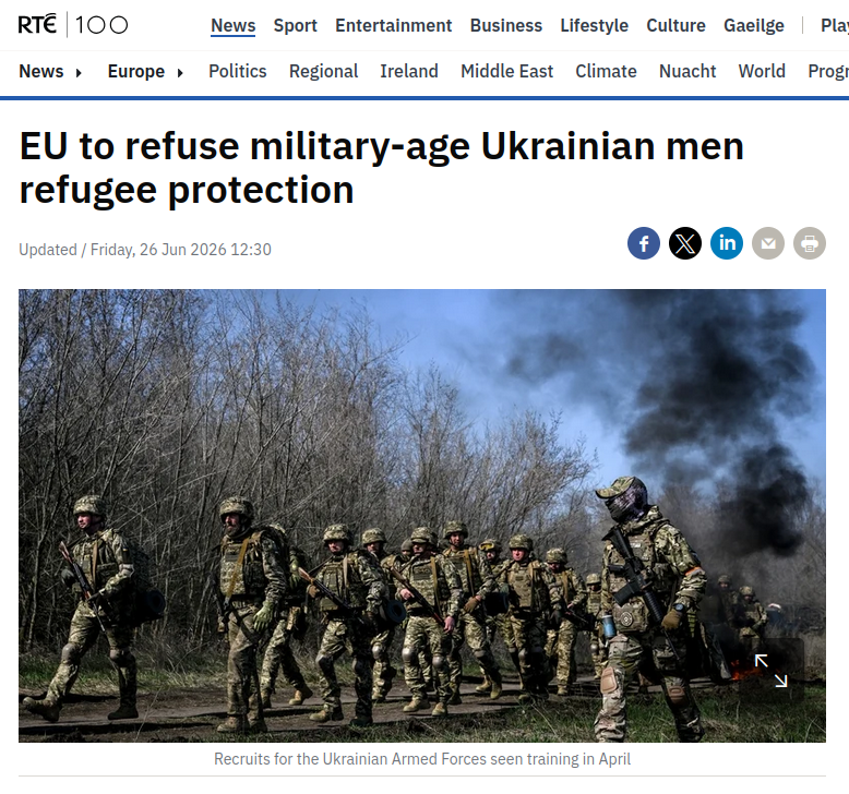 ClareDalyIRL's tweet photo. European capitals are at the "send them back against their will to fight and die" stage of "listen to Ukrainians!" https://t.co/fIXAZlKX84