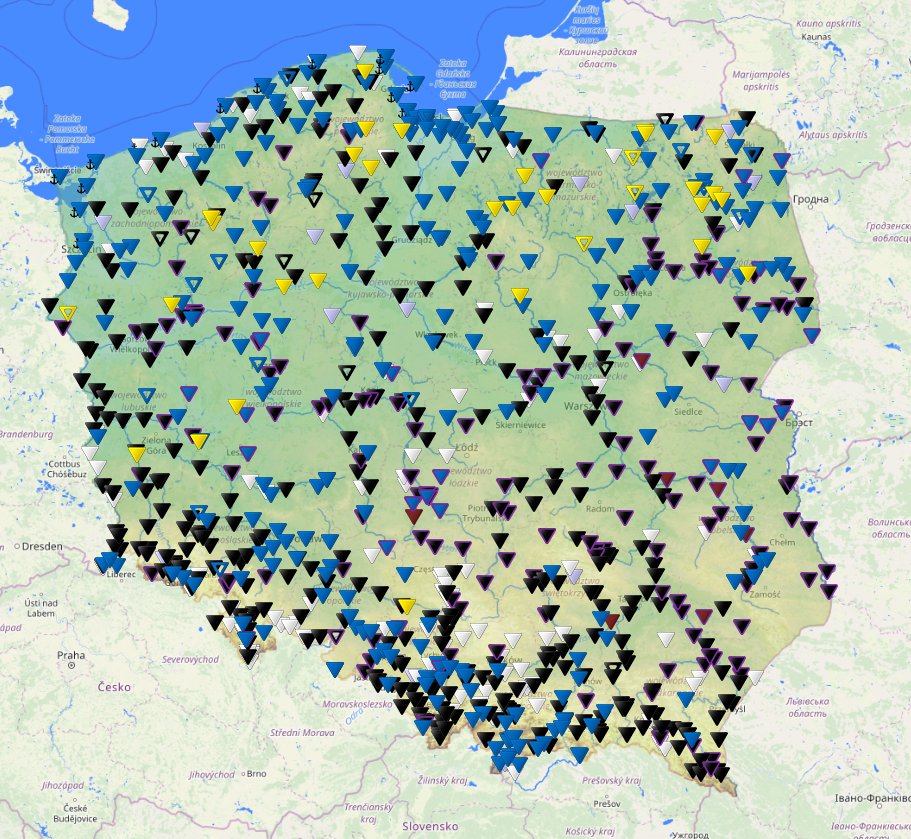 IMGWmeteo's tweet photo. Susza hydrologiczna postępuje. Wysokie temperatury i brak opadów przyczyniają się do gwałtownego wzrostu liczby stacji z przepływem poniżej SNQ (średni niski przepływ z wielolecia). Dziś notujemy 215 takich stacji, czyli aż o 38 więcej niż wczoraj. Niestety to nie koniec, w kolejnych dniach liczba ta będzie szybko rosła. 

https://t.co/7H2OF9G2Xo