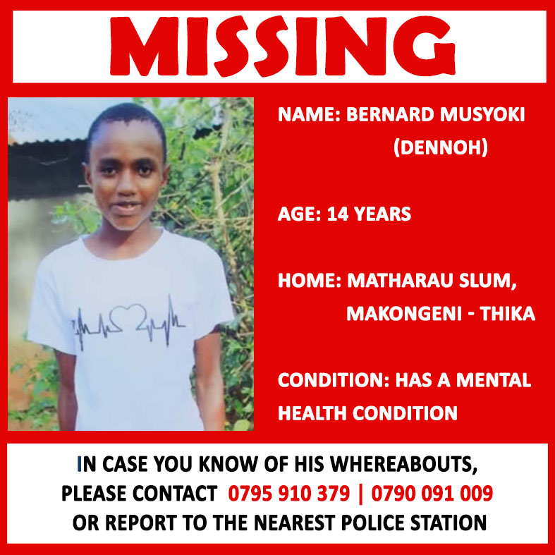 ThikaTowntoday's tweet photo. MISSING CHILD
