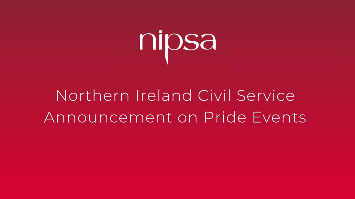 nipsa's tweet photo. Statement from NIPSA General Secretary, Carmel Gates regarding the Northern Ireland Civil Service Announcement on Pride Events  👇

https://t.co/r1Hsd4DpIS

#NIPSA #NICS #LGBTQIPlus #Equality https://t.co/jKQSPtePKj
