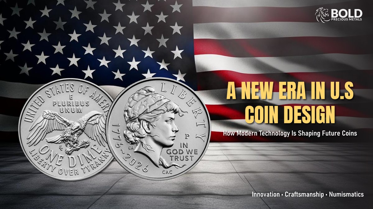 Bold_PM's tweet photo. 🪙 The future of U.S. coin design is here.

The 2026-P Dime highlights how modern minting technology is shaping the next generation of coinage.

What do you think of this evolution?

#Numismatics #CoinCollecting #USMint https://t.co/7In1Sjpch8