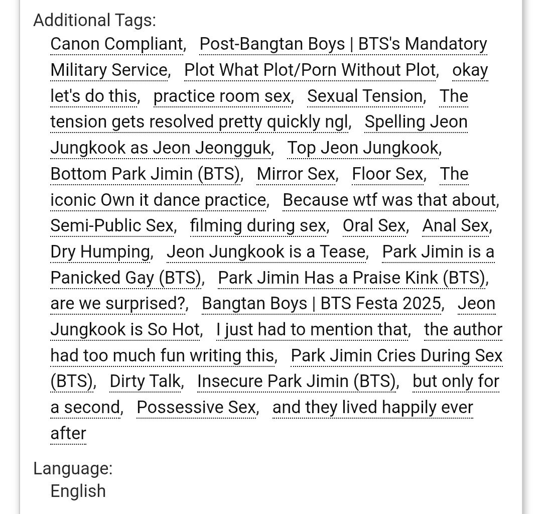 is_he_gray's tweet photo. 𝙂𝙪𝙚𝙨𝙨 𝙬𝙝𝙤𝙨𝙚 𝙞𝙩 𝙞𝙨? | #jikook

📹 Explicit | 11K | Complete
📹 Canon compliant | Festa '25
📹 Own It video | Post-military fic
📹 PWP | Practice room sex
📹 Top!JK | Bttm!JM

🔗: https://t.co/JHCvEfFerK https://t.co/DQOAFUqE0Y
