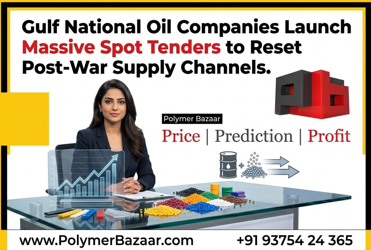 POLYMERBAZAAR's tweet photo. 🅿️🅱️

▶️ Gulf National Oil Companies Launch Massive Spot Tenders to Reset Post-War Supply Channels.

PP #ABS #LLDPE #LDPE #HDPE #PVC #EVA #PET #PS #SAN #POLYVINYL #POLYETHYLENE  #POLYPROPYLENE #POLYMER #PROPYLENE #POLYSTYRENE  #indplas  #Polyamide #PLEXPO #GPCA #ARABPLAST #RUPLASTICA #PLASTEURASIA #KOPLAS #PLASTO #PLASTASIA #PLASTEX #Polycarbonate #Polyester , #Centralasiaplastworld #taipeipack
#plastindia #bopp #bopet #polyester

https://t.co/H3LoMQ9y1P