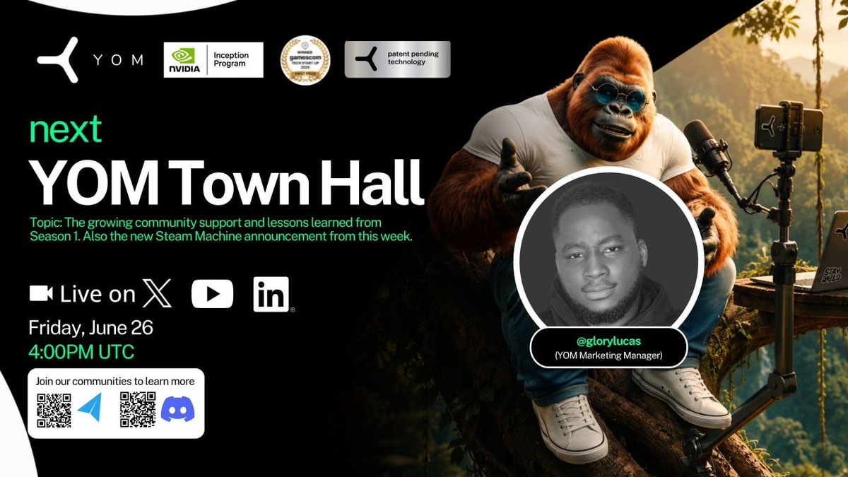 YOM_Official's tweet photo. Time update Town Hall Ep. 77 is TODAY at 4:00PM UTC 
(not 5PM)

See you. https://t.co/Yi0hyLSEZp