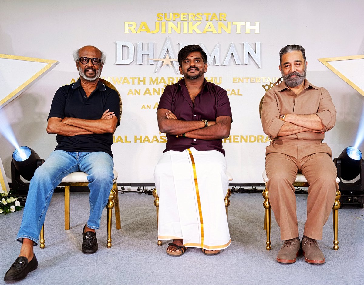 kousik23's tweet photo. Photographer : sir Apadiya casual ah ukkarunga moonu perum.. Mass ah style ah Ellam vendam ..

Ashwath (mind voice): casual ah ukkarum bodhu Epadi mass ah irukkum .. seri normal ah ukkaruvoam

Aandavar (mind voice): photographer solra maari apadiyae ukkaruvoam , that's what he asked

Thalaivar : ready Kanna 

Photographer : sir casuala..

Thalaivar : Na casual dhan Kanna irukaen 💥🔥💥🔥🔥🔥🔥🔥🤘🏽

#Dharman #Jailer2