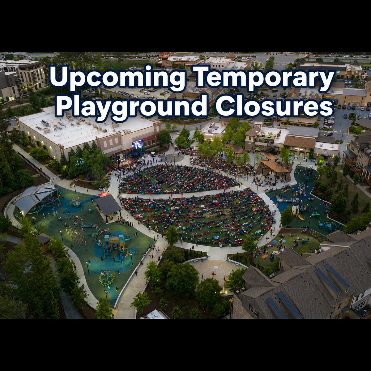 PtreeCorners's tweet photo. 🚧 Temporary playground closures are coming to Town Green for routine safety surface maintenance.

🛝 Large Playground (Bridge Slide & Quantis): June 30 or July 1
👶 Tot Lot: One day during the week of July 13–17

Only one playground will close at a time, and each closure will last about 24 hours (weather permitting). Please keep children out of closed play areas while the surface cures.

Thank you for helping us keep Town Green safe for everyone!