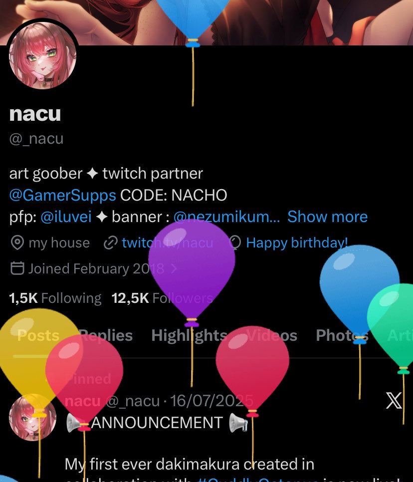 _nacu's tweet photo. it’s my birthday 🎈🥳 https://t.co/3tPB4O2lh7