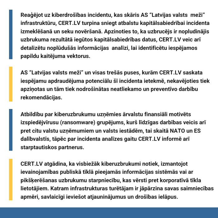 certlv's tweet photo. https://t.co/8nnjFn07MP turpina sniegt atbalstu @valstsmezi kiberdrošības incidenta izmeklēšanā un seku novēršanā. Aktuālā informācija pieejama šeit: https://t.co/xXOMusJO42 https://t.co/wy08hiHdb0