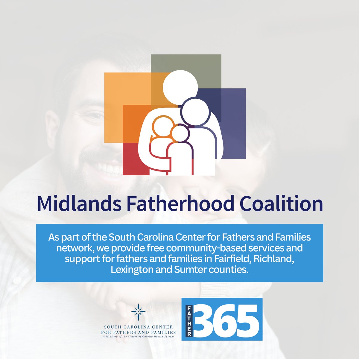 SCFathers's tweet photo. Meet @MidlandsFathers, one of our vital partners serving dads across the Midlands. From peer support to employment coaching to legal guidance, MFC served 1,078 fathers across sixteen counties in 2025 with a 52% employment placement rate. Strong families strengthen communities. https://t.co/LMZV8wpPDA