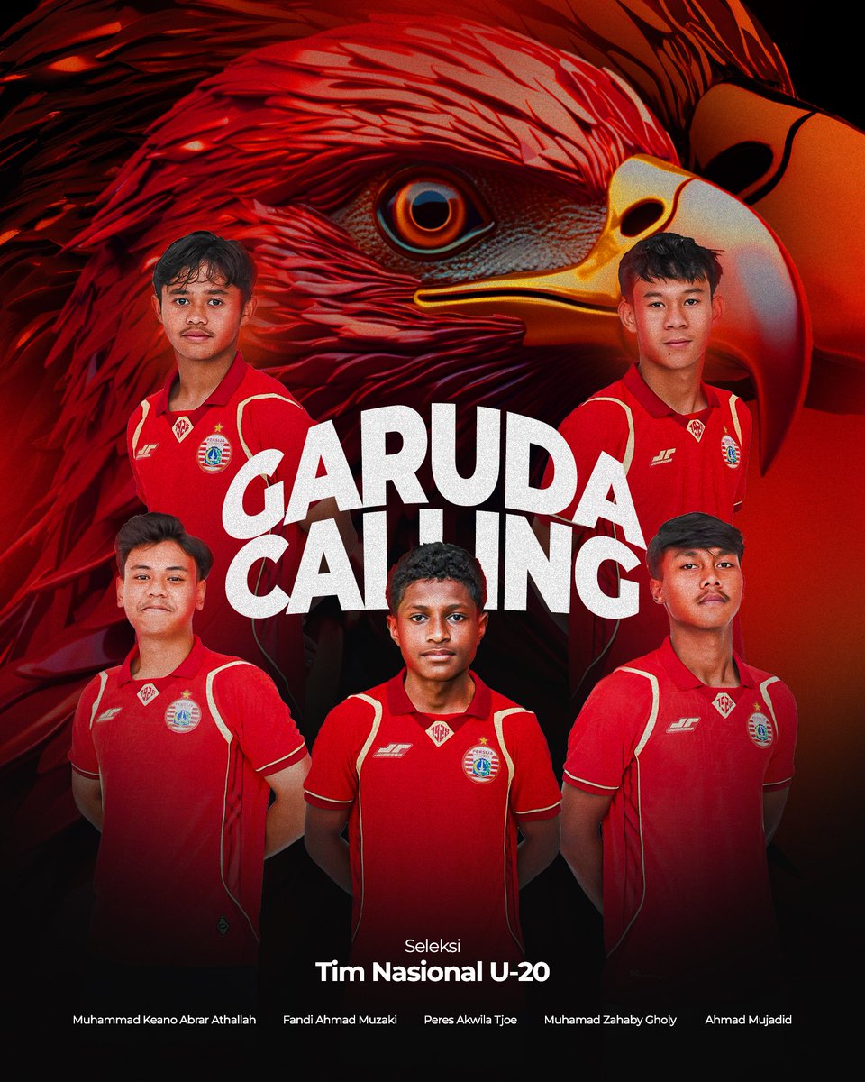 Persija_Jkt's tweet photo. Garuda Calling! 🦅🇮🇩
Lima pemain muda Persija mendapat panggilan untuk mengikuti Seleksi Tim Nasional Indonesia U-20 sebagai bagian dari persiapan menuju Kualifikasi AFC U20 Asian Cup 2027.
Saatnya membawa semangat Macan Kemayoran ke panggung Garuda. ❤️
#GarudaCalling #EliteProAcademy #Persija