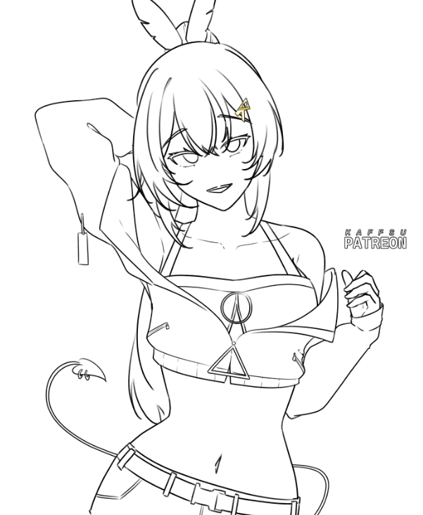 Kaffsu's tweet photo. Sneak peek, Mumei in Towa's outfit!
#drawMEI https://t.co/KZ8E2NTymh