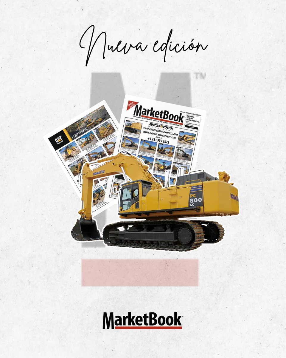MarketBookLA's tweet photo. ¡Ya está aquí la nueva edición de MarketBook!📰👏

🔗 https://t.co/7Pr2SJNp0y 

 #MaquinariaPesada #NuevaEdición #Construcción #Excavadoras #IndustriaConstrucción #MaquinariaDeConstrucción https://t.co/PNR8uyiSMu
